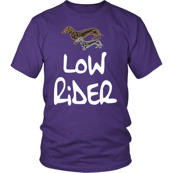 Low Rider Dog Lover Unisex Shirt (12 Colors) - District / Purple / S