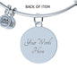 Luxury Bracelet To My Wife Handcrafted Can Be Engraved Any TEXT (Silver/Gold) - Bangle (Silver) / Yes