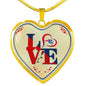Luxury Love New England Patriots Necklace Handcrafted Can Be Engraved Any TEXT (Stainless/Gold) - (Gold) / No