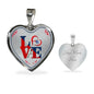 Luxury Love New England Patriots Necklace Handcrafted Can Be Engraved Any TEXT (Stainless/Gold) - (Silver) / Yes