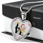 Luxury Love Pittsburgh Steelers Necklace Handcrafted Can Be Engraved Any TEXT (Stainless/Gold)