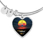 Luxury Pittsburgh Steelers Bracelet Handcrafted Can Be Engraved Any TEXT (Stainless/Gold) - Heart Pendant Silver Bangle / No