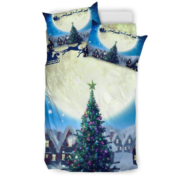 Merry Christmas Tree - Santa Claus Bedding Set - US Twin