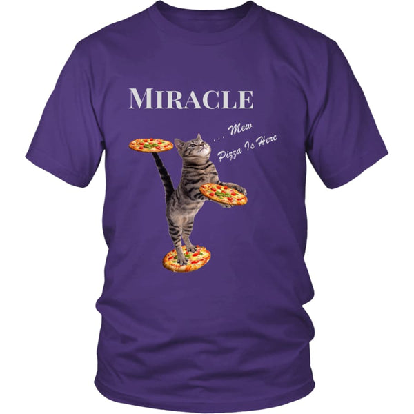 Miracle Cat District Unisex T-Shirt (12 colors) - Shirt / Purple / S