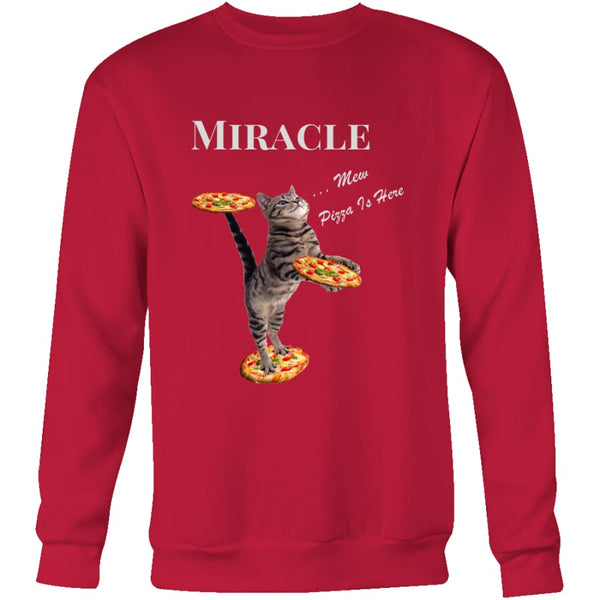 Miracle Cat Unisex Crewneck Sweatshirt (4 colors) - Red / S