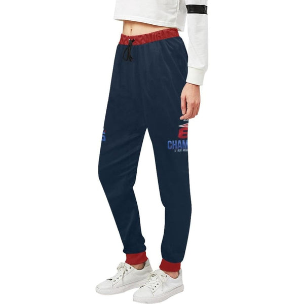 New England Patriots 6x Champs Womens Casual Sweatpants Navy Blue Red Jogger Pants