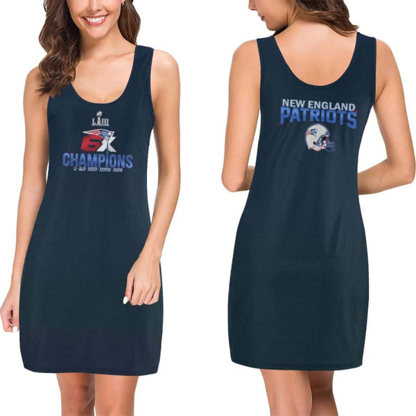 New England Patriots 6X Super Bowl Champs Dresses - XS