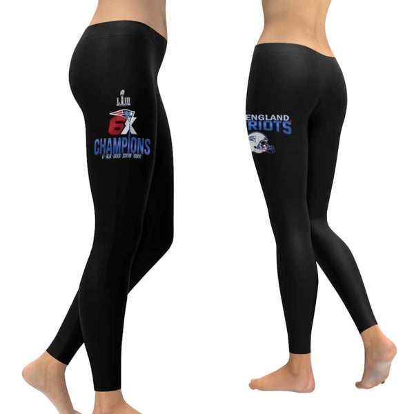 New England Patriots 6X Super Bowl Champs Leggings - XXS
