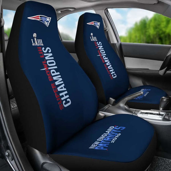 New England Patriots Car Seat Cover Set | Super Bowl LIII Champion Covers