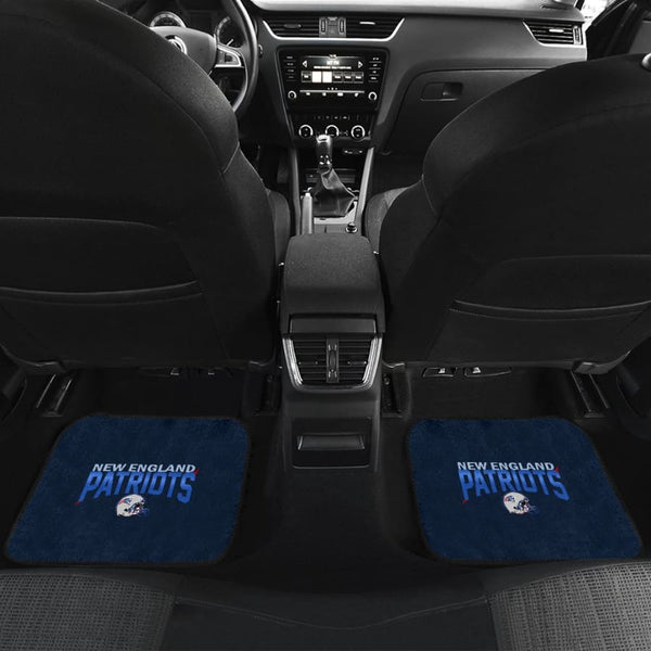 New England Patriots Front and Back Car Mats 4 pcs| 6X Super Bowl Floor Mat Set