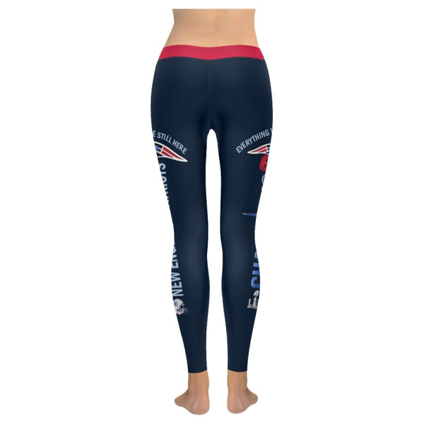 New England Patriots Leggings Navy Blue Red | 6x Champs Yoga Pants