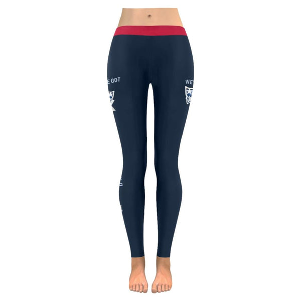 New England Patriots Leggings Navy Blue Red | 6x Champs Yoga Pants