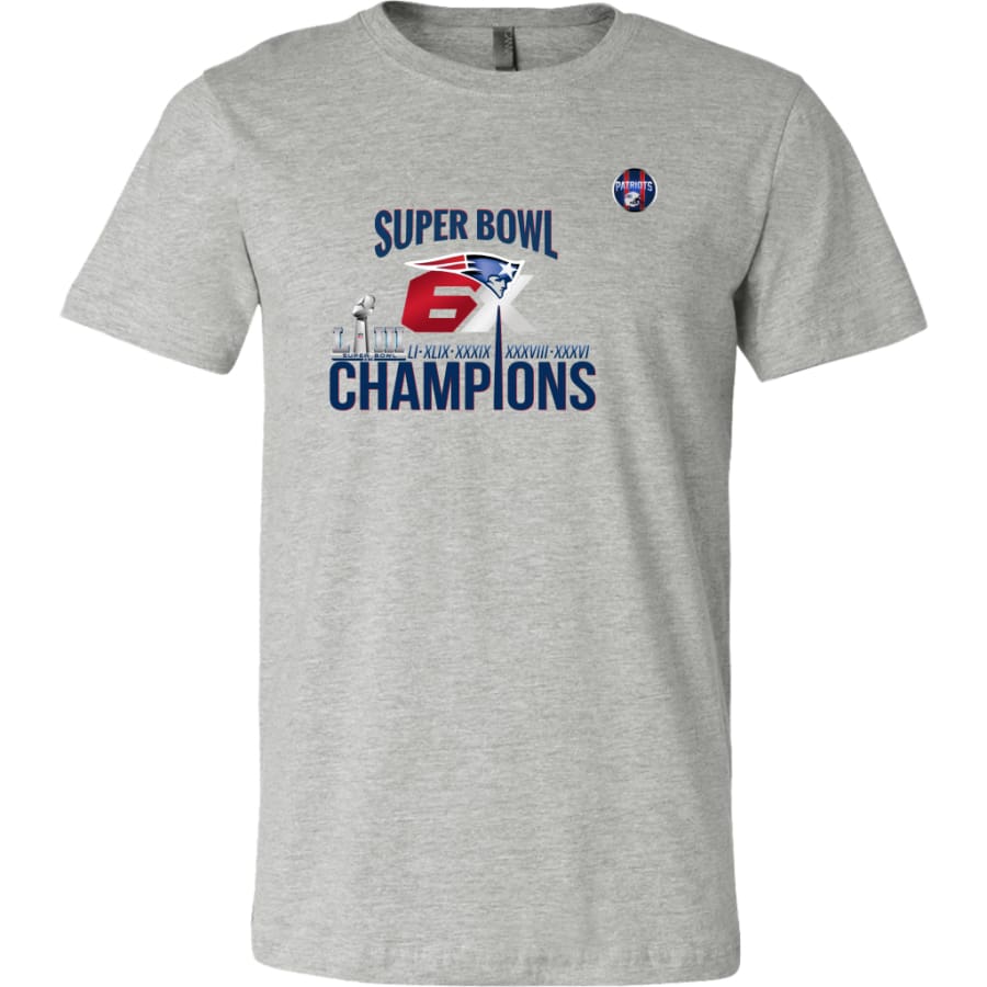 patriots Shirt Mens Womens Nfl New england patriots 6X Super Bowl