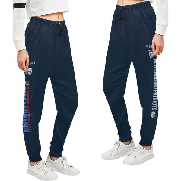 New England Patriots Super Bowl LIII Champs Womens Casual Sweatpants Navy Blue|Jogger Pants - SB Blue Unisex (Model L11) / XS