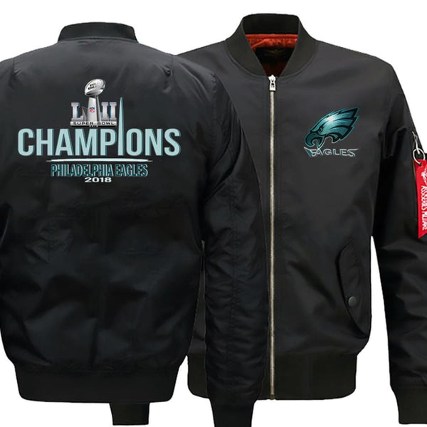 Philadelphia Eagles Bomber Jacket| Varsity Super Bowl Jacket - Black / S