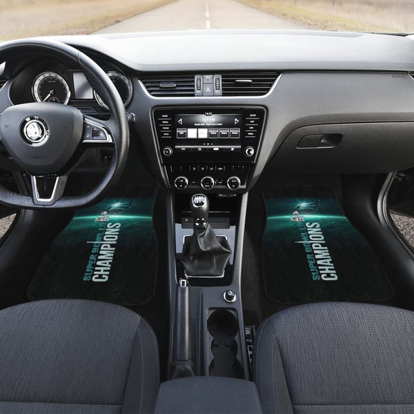 Philadelphia Eagles Front Back Car Mat 4pcs Set | Super Bowl Champs Floor Mats