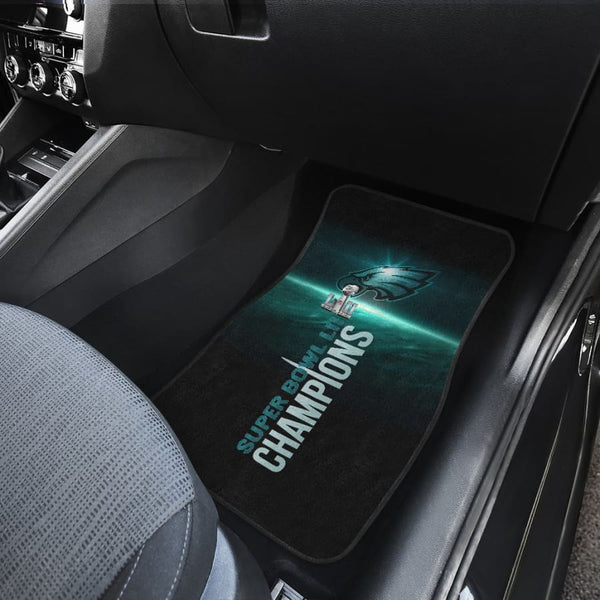 Philadelphia Eagles Front Back Car Mat 4pcs Set | Super Bowl Champs Floor Mats