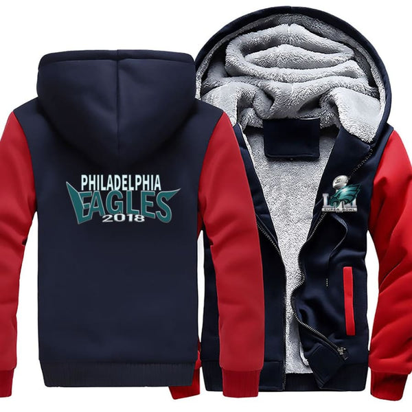 Philadelphia Eagles Jacket| Super Bowl Fleece Throwback Jacket (4 Colors)