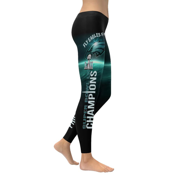 Eagles Leggings | Super Bowl Yoga Pants Midnight Green