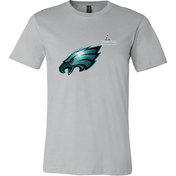 Philadelphia Eagles Shirt| NFL Eagles Super Bowl Champs Shirt Mens Womens - Canvas Mens Shirt / Silver / Front