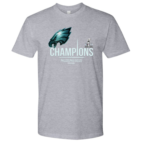 Philadelphia Eagles Shirt Mens| Super Bowl Champs Shirts (15 Colors) - Next Level Mens / Heather Grey / Front