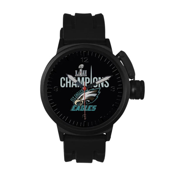 Philadelphia Eagles Sports Watch Mens| Super Bowl Quartz Black - One Size