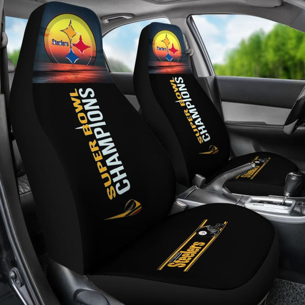Pittsburgh Steelers Car Seat Covers 2pcs | Super Bowl Champs