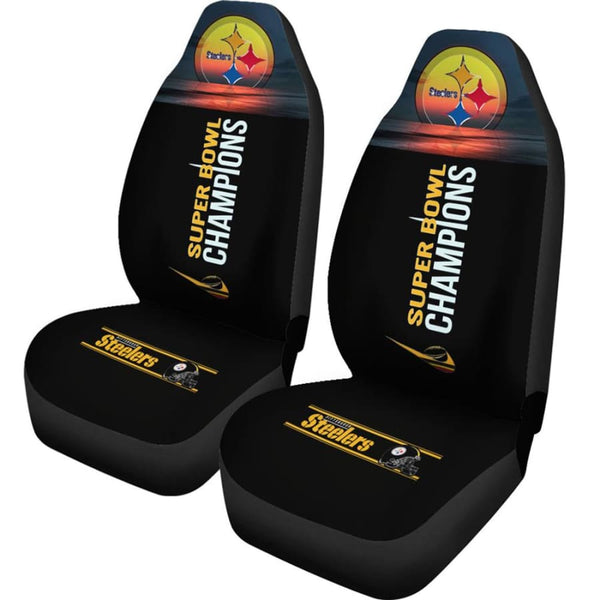 Pittsburgh Steelers Car Seat Covers 2pcs | Super Bowl Champs