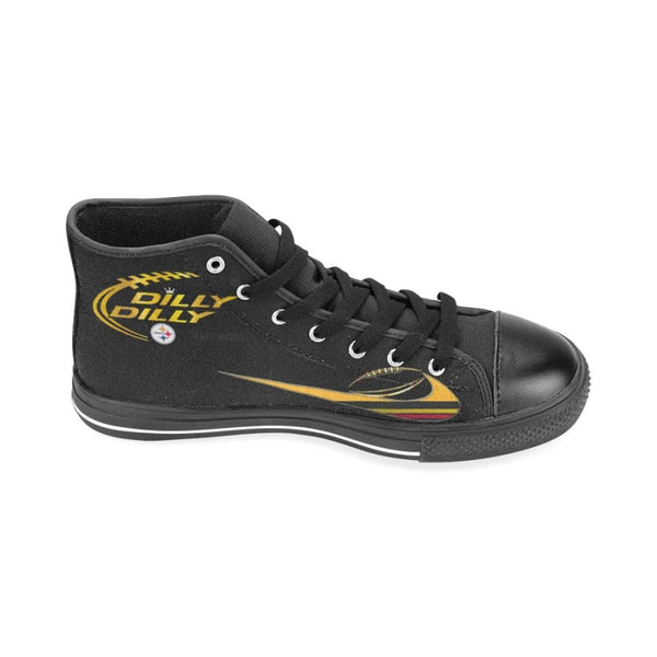 Pittsburgh Steelers Dilly High Top Sneaker Black Yellow Men Women Kids