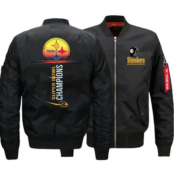 Pittsburgh Steelers Ma-1 Bomber Jacket| Super Bowl Varsity Jackets (3 Colors)