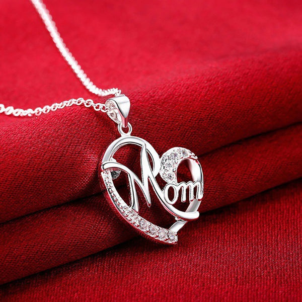 "Mom" Necklace For Moms With Rose Gift Box| Perfect Mother's Day Gift