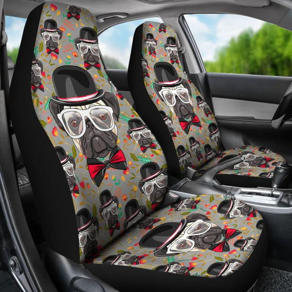 Pug Car Seat Covers 2pcs