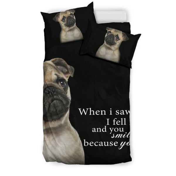 Pug - When i saw you... Bedding Set - Twin