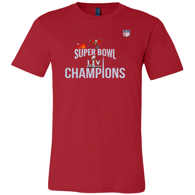 Men's Fanatics Branded Red Tampa Bay Buccaneers Super Bowl LV Champions Running Back Schedule T-Shirt Size: Small