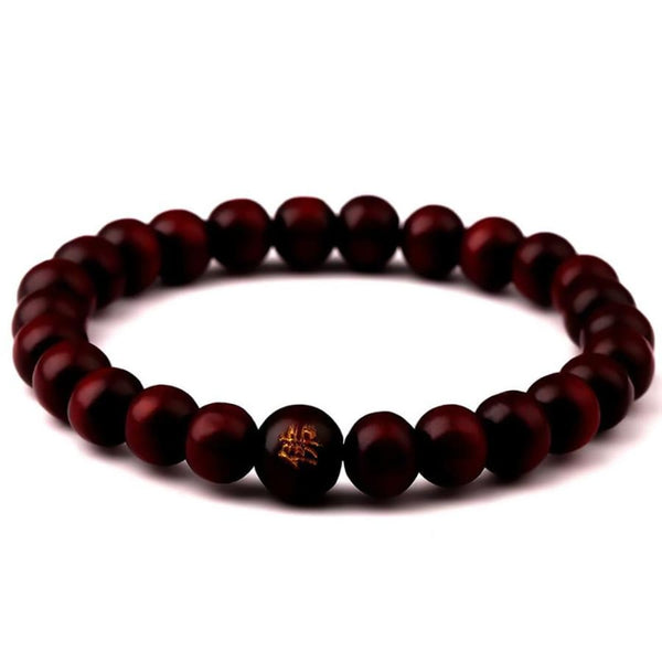Sandalwood Prayer Bead Bracelets For Men Women Meditation Healing - red