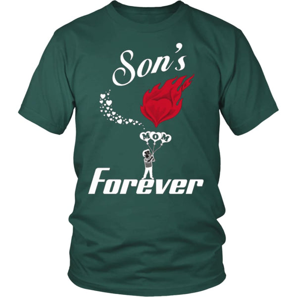 Sons Love For Mom Forever Unisex T-Shirt (13 colors) - District Shirt / Dark Green / S
