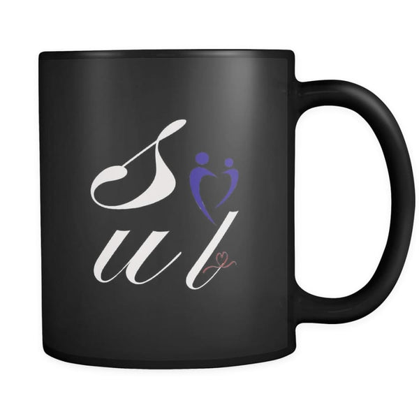 Soul (Mate) - Happy Valentines Day Black Coffee Mug 11 oz ( Double Side Printed)