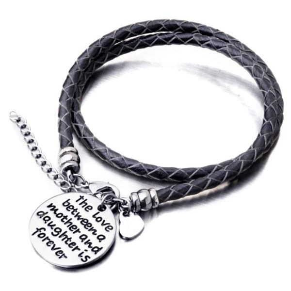 The Love Between a Mother and Daughter is Forever - Hand Stamped Bracelet