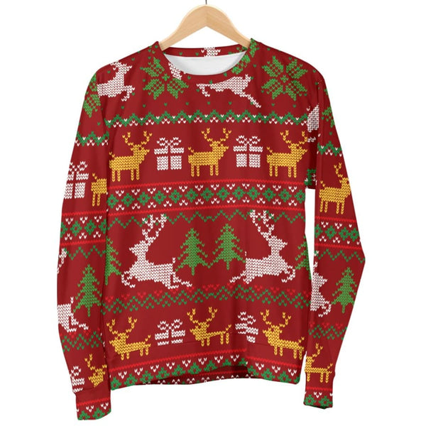Ugly Christmas Red Yellow Green Womens Sweater