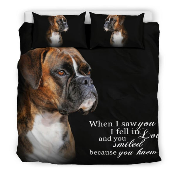 When I Saw You... boxer Bedding Set - King