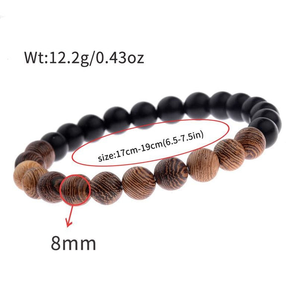 Wood Prayer Beads Bracelets For Men Women Meditation Healing