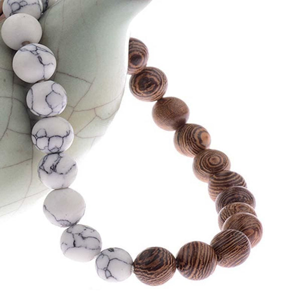 Wood Prayer Beads Bracelets For Men Women Meditation Healing