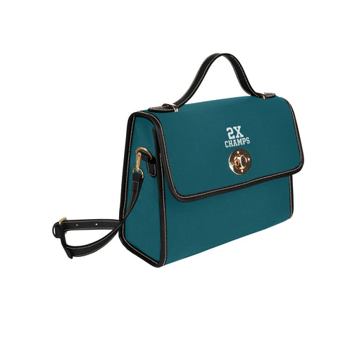 Eagles Fan 2X Champions Handbag | Philly Football Midnight Green Shoulder Bag front left view