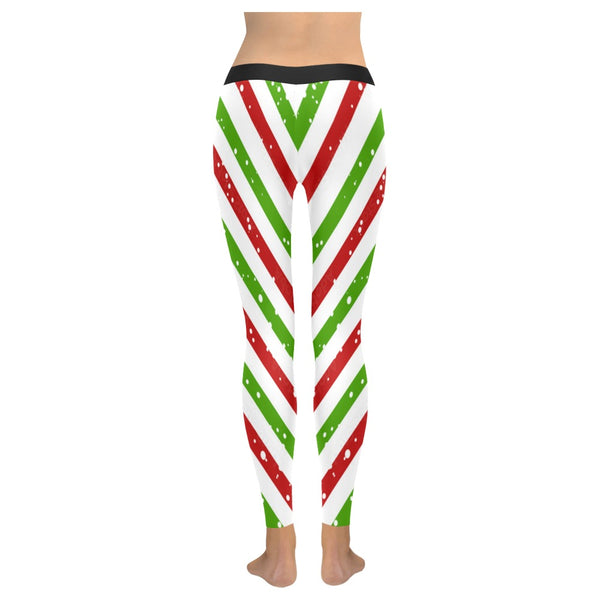 Christmas Candy Red Green White Leggings| Christmas Leggings| Yoga Pants
