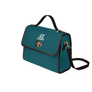 Eagles Fan 2X Champions Handbag | Philly Football Midnight Green Shoulder Bag front right view
