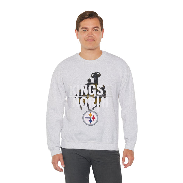 Steelers Fan Sweatshirt "Kings Of The North" Gildan 18000| Pittsburgh Steelers Fan Sweater Mens Womens (4 Colors)