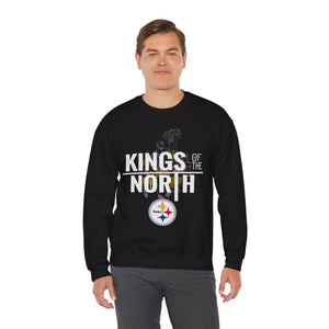 Steelers Fan Sweatshirt "Kings Of The North" Gildan 18000| Pittsburgh Steelers Fan Sweater Mens Womens (4 Colors)