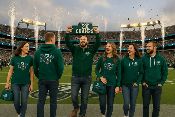 Eagles Fan 2X Champions Handbag | Philly Football Midnight Green Shoulder Bag