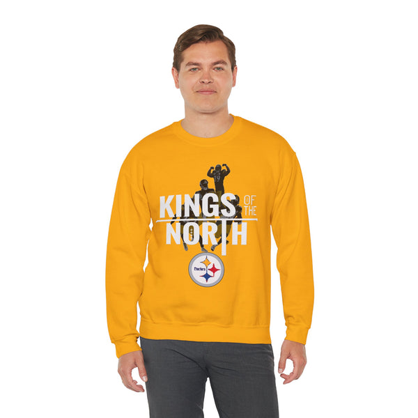 Steelers Fan Sweatshirt "Kings Of The North" Gildan 18000| Pittsburgh Steelers Fan Sweater Mens Womens (4 Colors)