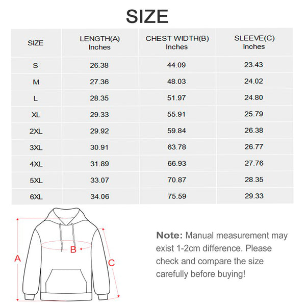 Eagles Fan 2X Champions Men’s Hoodie | Philadelphia Football Midnight Green Pullover Sweatshirt size chart